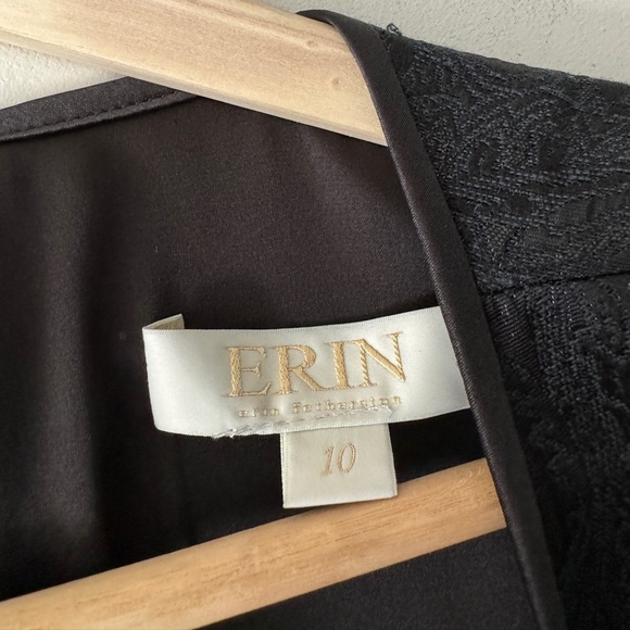 Erin Fetherston Agnes Bow Front Black Dress X Anthropologie - Picture 3 of 8